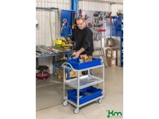 Etagewagen,Draagverm. 150Kg,3Etage(S),Etage(S) Grijs,Grijs - 2
