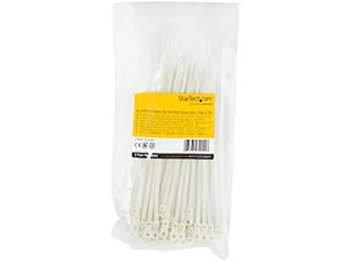 20cm Kabelbinders met montagegat 4mm wit 100 stuks