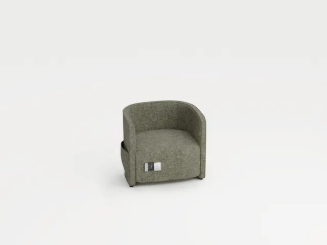 fauteuil,1 sièges,tissu gris clair,HxlxP 760x860x760mm
