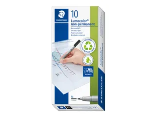 Viltstift Staedtler OHP Lumocolor 315 non permanent M 1.0mm Zwart - 2