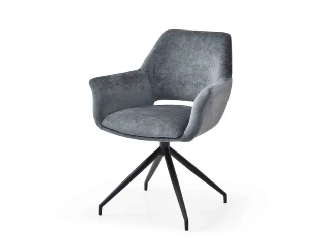 Bezoekersstoel,Stervoetonderstel Ronde Buis Zwart,M. Armleuningen