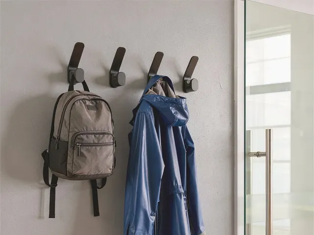 Kapstokhaken DURASTORE aluminium zwart set van 4
