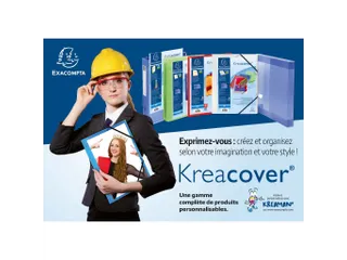 Klasseerdoos PP Krea cover rug 40mm blauw - 11