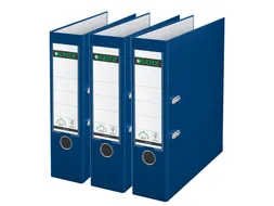 Leitz 180° Ordner 1010 80mm A4 PP Blauw 3 stuks