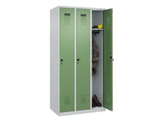 locker,HxBxD 1850x900x500mm,3vak,vak B 300mm,draaigrendel - 1