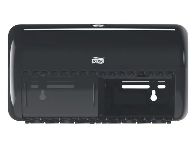 Tork 557008 T4 Toiletpapier Dispenser Elevation Twin Zwart