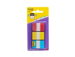 Indextabs Post-it 686RYB 25.4x38.1mm strong blauw, rood, geel 66 tabs