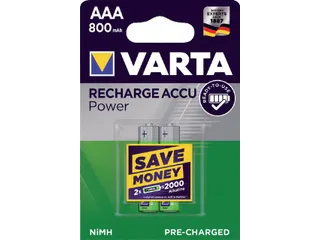 Batterij oplaadbaar VARTA 2x AAA 800mAh ready2use - 1
