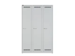 garderobekast,HxBxD 1850x1200x500mm,3vak,vak B 300mm,cil.-slot - 1