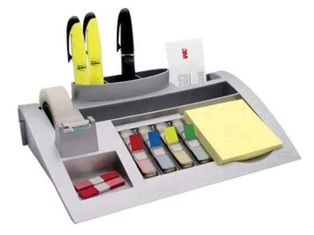 Index desk organizer zilver voor 26 x 16,5 x 5,5 cm