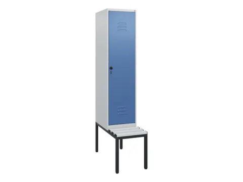 locker met bank,HxBxD 1950x400x815mm,1vak,vak B 400mm,draaigrendel