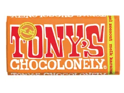 Chocolade Tony's Chocolonely reep 180gr melk karamel zeezout
