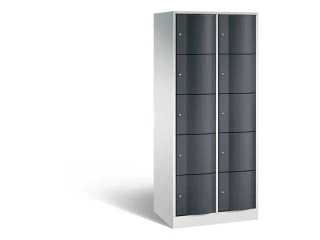 armoire multicases,corps RAL7035,face avant RAL7021