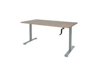 Slinger Bureau Zit-sta Aluminium Poot 160x80cm Blad Robson Eiken - 1