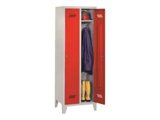 locker,HxBxD 1850x600x500mm,2vak,vak B 300mm,RAL7035,front RAL3000 - 4