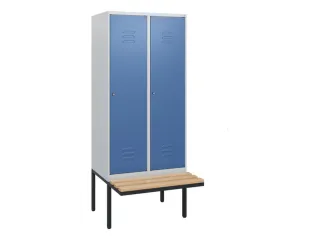 locker met bank,HxBxD 1950x800x815mm,2vak,vak B 400mm,cil.-slot - 1