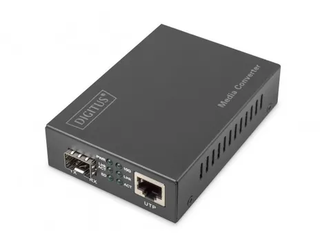 10 Gigabit Ethernet Media Converter RJ45/SFP 1G 2.5G 5G & 10G, 12V, 5W