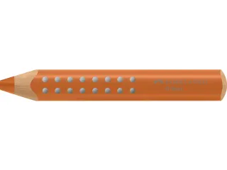Kleurpotlood Faber-Castell Grippy XXL Jumbo Worteloranje. - 3
