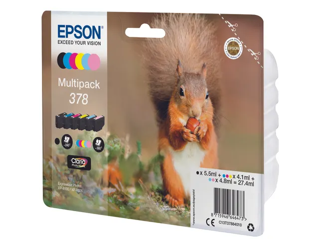 Multipack 6-colours 378 Claria Photo HD Ink