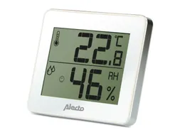 Thermometer hygrometer Alecto WS-55 wit - zilver