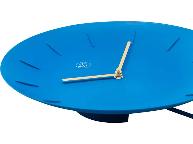 Wandklok nXt Bowl Ø 30cm turquoise streepaanduiding