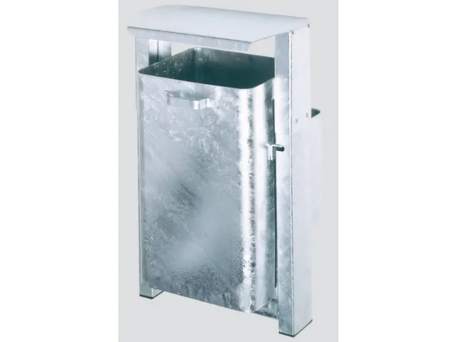 Afvalverzamelaar Wand-/Buisbevestiging Staal Overkapping Verzinkt