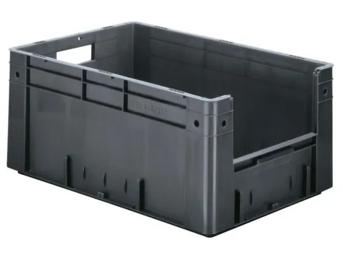 Euronorm Stapelkrat Grijs 270x600x400mm 50l Gesloten Grijpopening