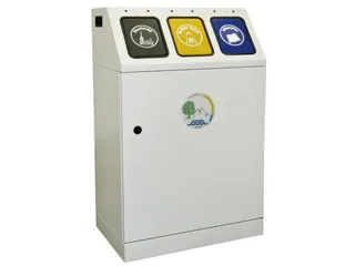 Afvalverzamelstation 3x30 Liter Romp Ral7035 Ral7016/ral1003/ral5010 - 1