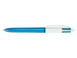 Balpen Bic 4kleuren medium lichtblauw