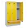 locker met bank,HxBxD 1950x1200x815mm,3vak,vak B 400mm,draaigrendel