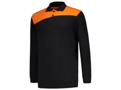 Tricorp 302004 Bicolor polosweater, zwart/oranje, maat 6XL, per stuk