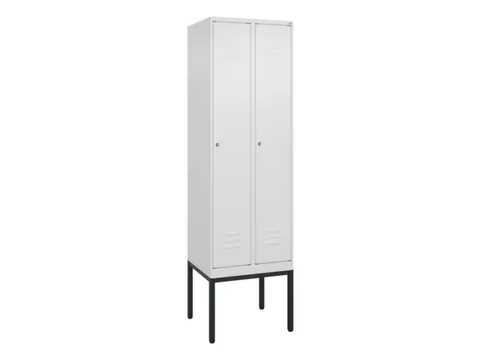 locker,HxBxD 2120x600x500mm,2vak,vak B 300mm,cil.-slot,voetonderstel
