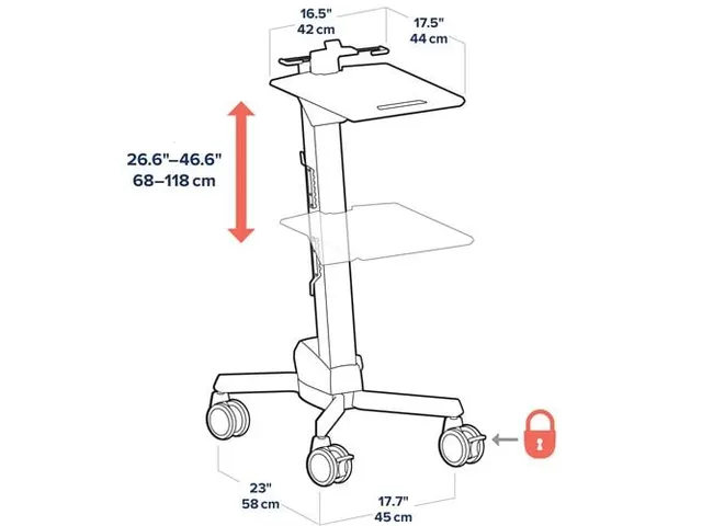 Neo-Flex Laptoptrolley Grijs