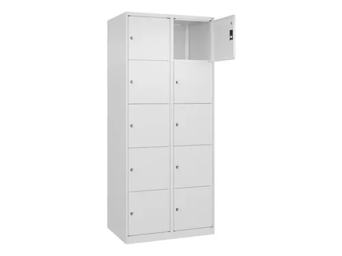 lockerkast,HxBxD 1850x800x500mm,2x5vakken,vak B 400mm,cil.-slot