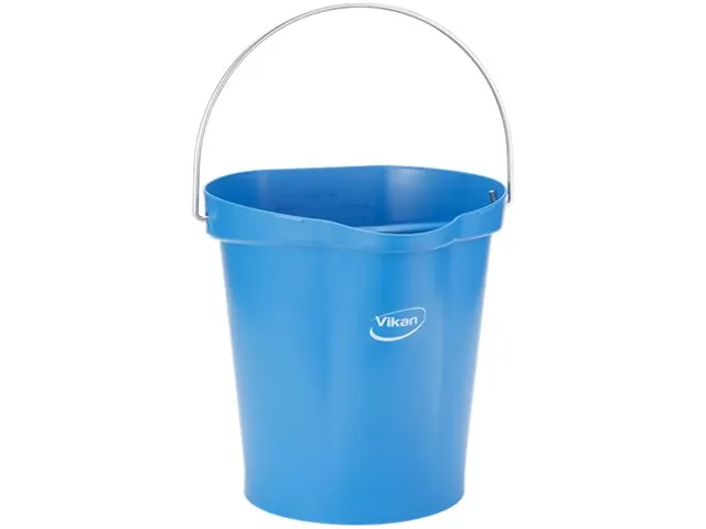 Vikan 56943 emmer 12 Liter met schenktuit Metaaldetecteerbaar Blauw