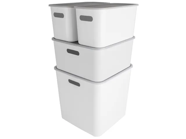 Opbergbox Sunware Home cube 12,5L wit