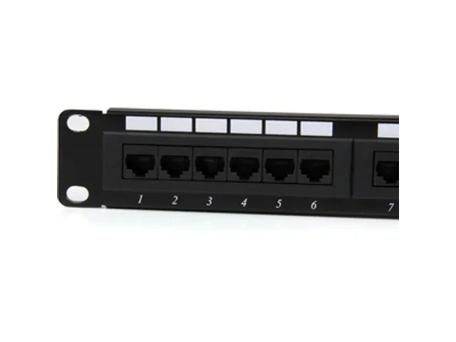24 Port 1U Rackmount Cat6 Patch Panel