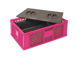 Euronorm-stapelbak,m. isoleerbox,HxLxB 240x600x400mm,20l,PE,violet