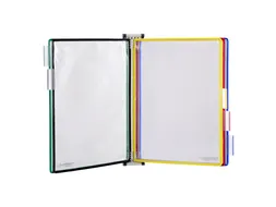 Zichtpanelensysteem wand Tarifold metaal A4 5 tassen assorti