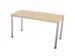 Vergadertafel Hxbxd 74x140x70cm 4-poots Aluzilver Ne-esdoorn