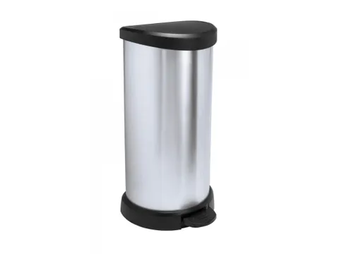 Pedaalemmer Decobin 40 Liter Zilver