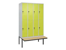 Dubbeldekse dekenkist,HxBxD 2120x1200x815mm,4x2vak.,vak B 300mm