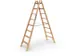 escabeau industriel,double face,2x8 échelons,lisse L 2,37m,2parties