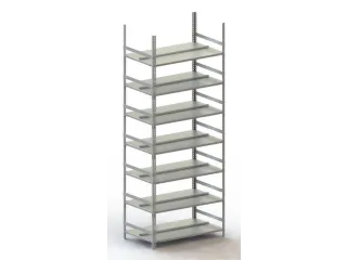 Schroefstelling Basisveld Ral7035 2200x1004x604mm 7legborden 80kg - 1
