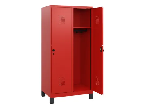 schoollocker,HxBxD 1630x800x500mm,2vak,vak B 400mm,draaigrendel,voeten