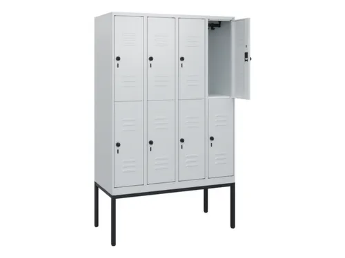 dubbeldekse locker,HxBxD 1950x1200x500mm,4x2vak.,vak B 300mm