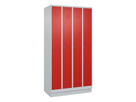 locker,HxBxD 1950x1000x500mm,4vak,vak B 250mm,cil.-slot,sokkel