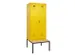 locker met bank,voor scheiding van kleding,HxBxD 2120x800x815mm,2vak