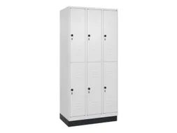 dubbeldekse locker,HxBxD 1950x900x500mm,3x2vak.,vak B 300mm