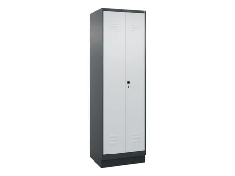 armoire vestiaire noir et blanc HxlxP 1950x600x500mm 2compart.